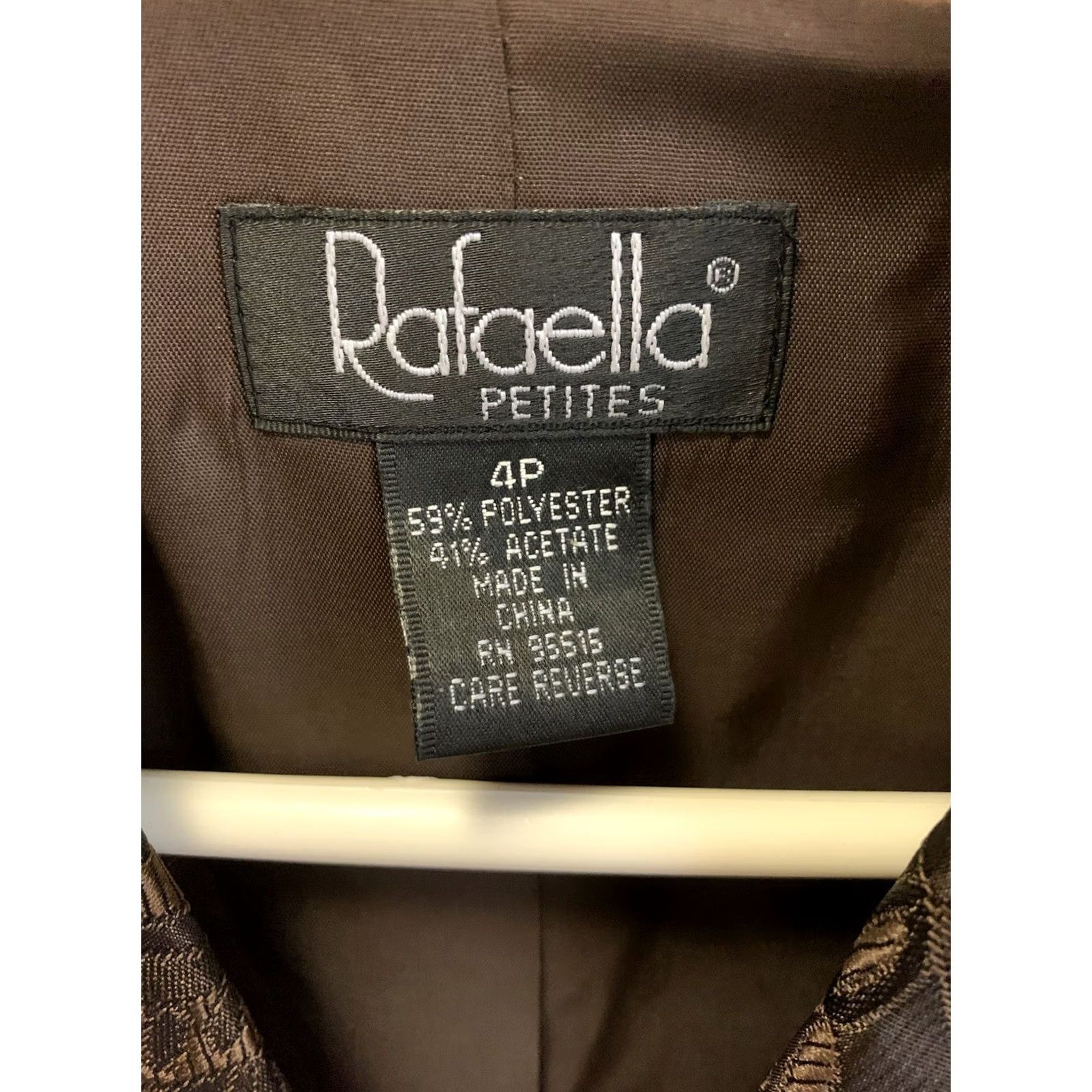 Vintage Rafaella Jacket Brocade Brown/Bronze 4P NWT Womens Mens Novelty Size S / US 4 / IT 40 - 3 Thumbnail