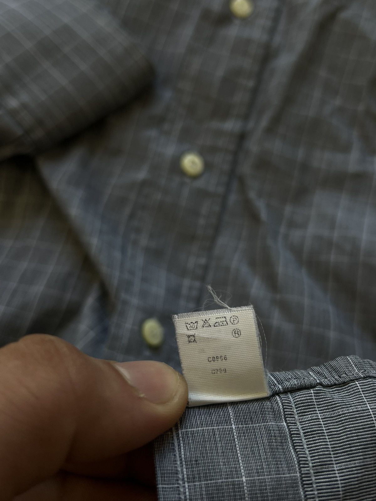 Dior 🩶 Christian Dior Checked Dress Shirt Made in FranceSize 43/5 Size US XL / EU 56 / 4 - 8 Thumbnail
