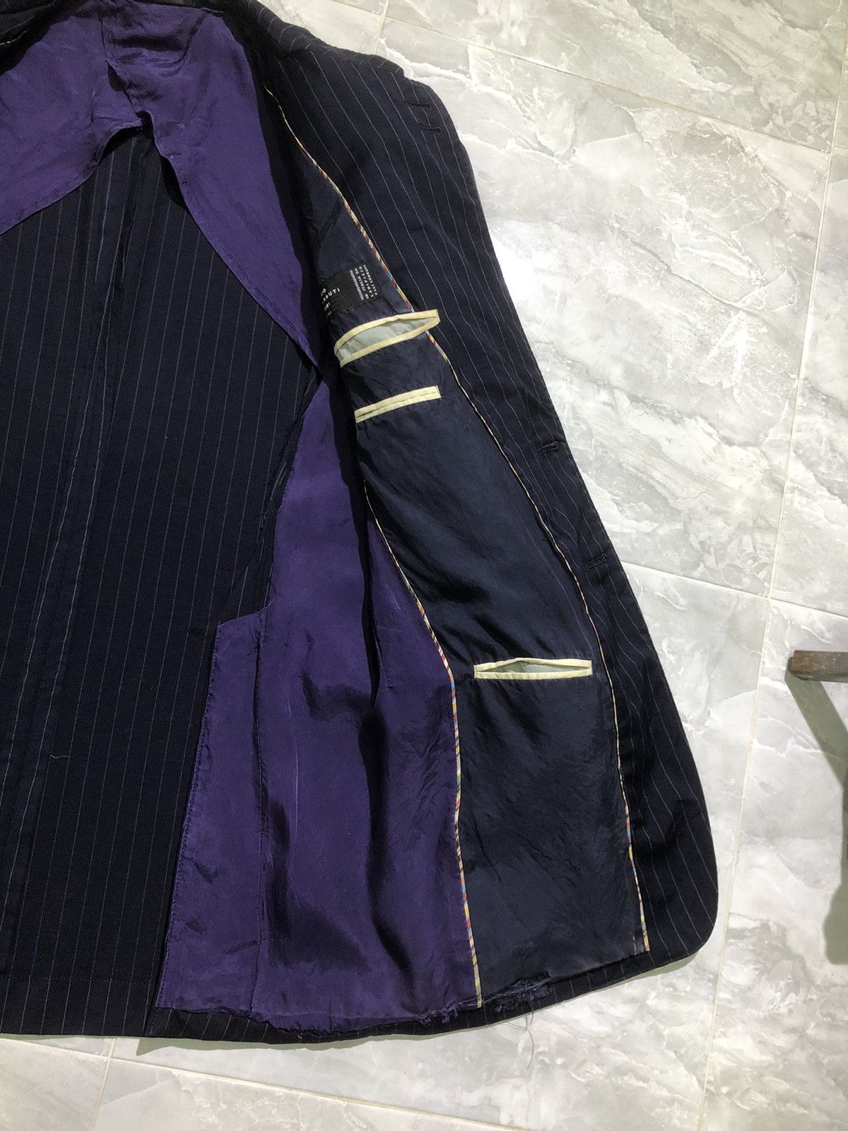 Cerruti 1881 × Paul Smith Paul Smith x Lanificio Cerruti stripe blazer single breasted Size 38R - 8 Thumbnail