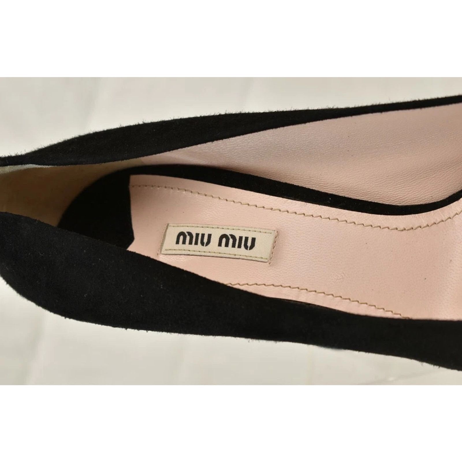 Miu Miu MIU MIU PRADA 5KP21 BLACK SUEDE GLITTER SOLES PUMPS 41 ITALY Size US 11 / IT 41 - 7 Thumbnail
