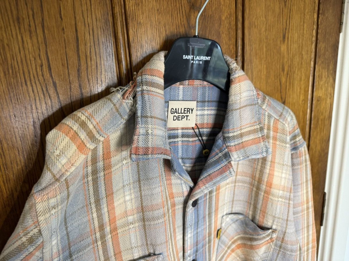Gallery Dept. Gallery Dept Marley Distressed Checked Cotton-Flannel Shirt Size US XL / EU 56 / 4 - 19 Thumbnail