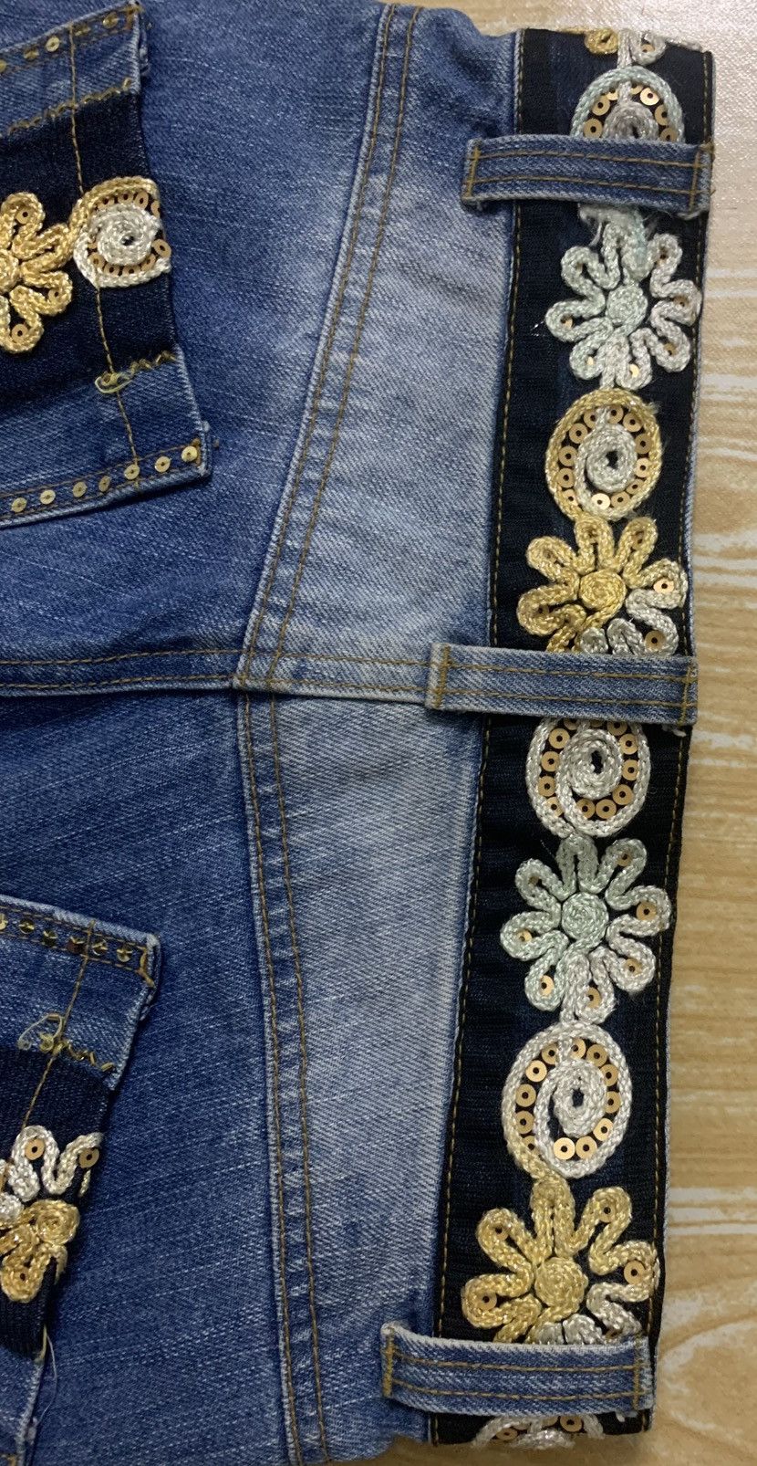 Japanese Brand Blue Moon Blue Rare Design Denim Jeans Pants Size US 28 / EU 44 - 15 Thumbnail