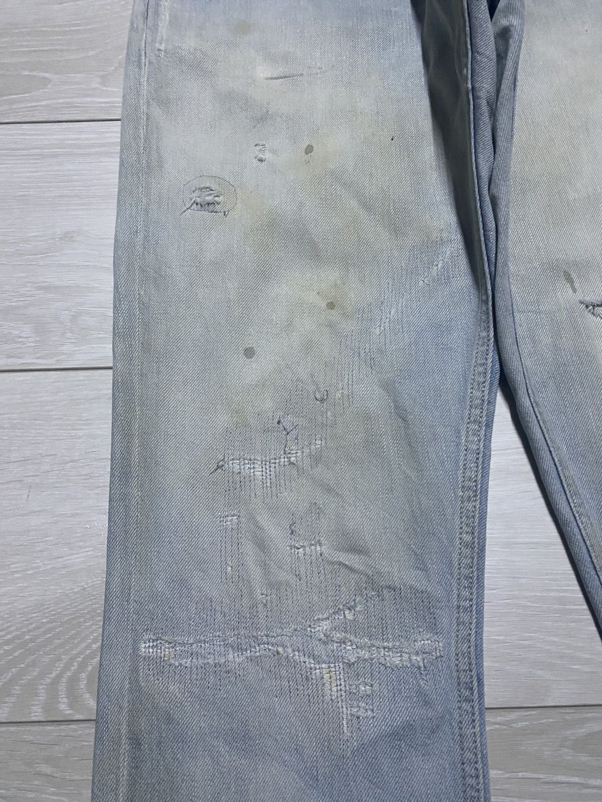 Japanese Brand Vintage Ego Tripping Light Wash Money Money Print Jeans Size US 30 / EU 46 - 7 Thumbnail