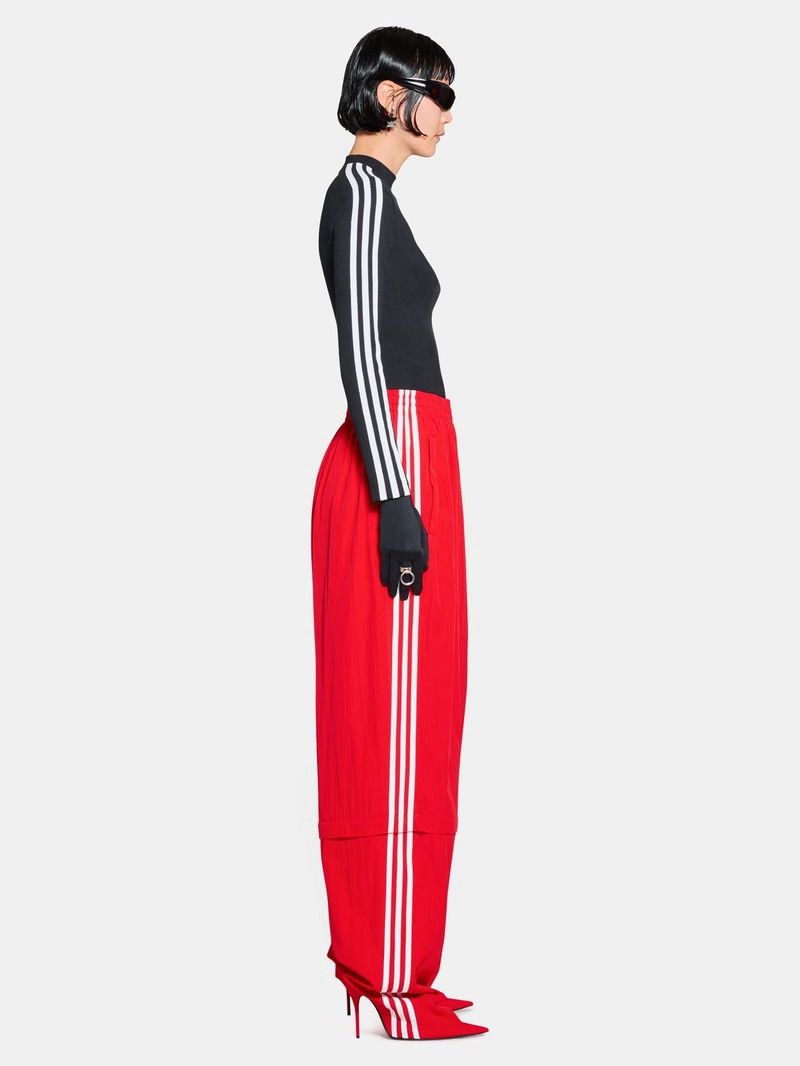 Adidas × Balenciaga Balenciaga x Adidas Red Track Pants with Heeled Boots Size 25" / US 0 / IT 36 - 8 Thumbnail