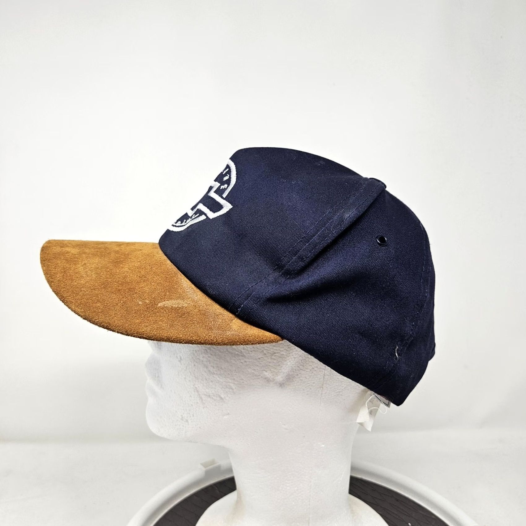 Vintage VINTAGE Chevrolet Hat Cap Snap Back Blue Brown Mens Auto Racing Throwback 90s Baseball Cap One Size Blue Adults Mens Size ONE SIZE - 5 Thumbnail