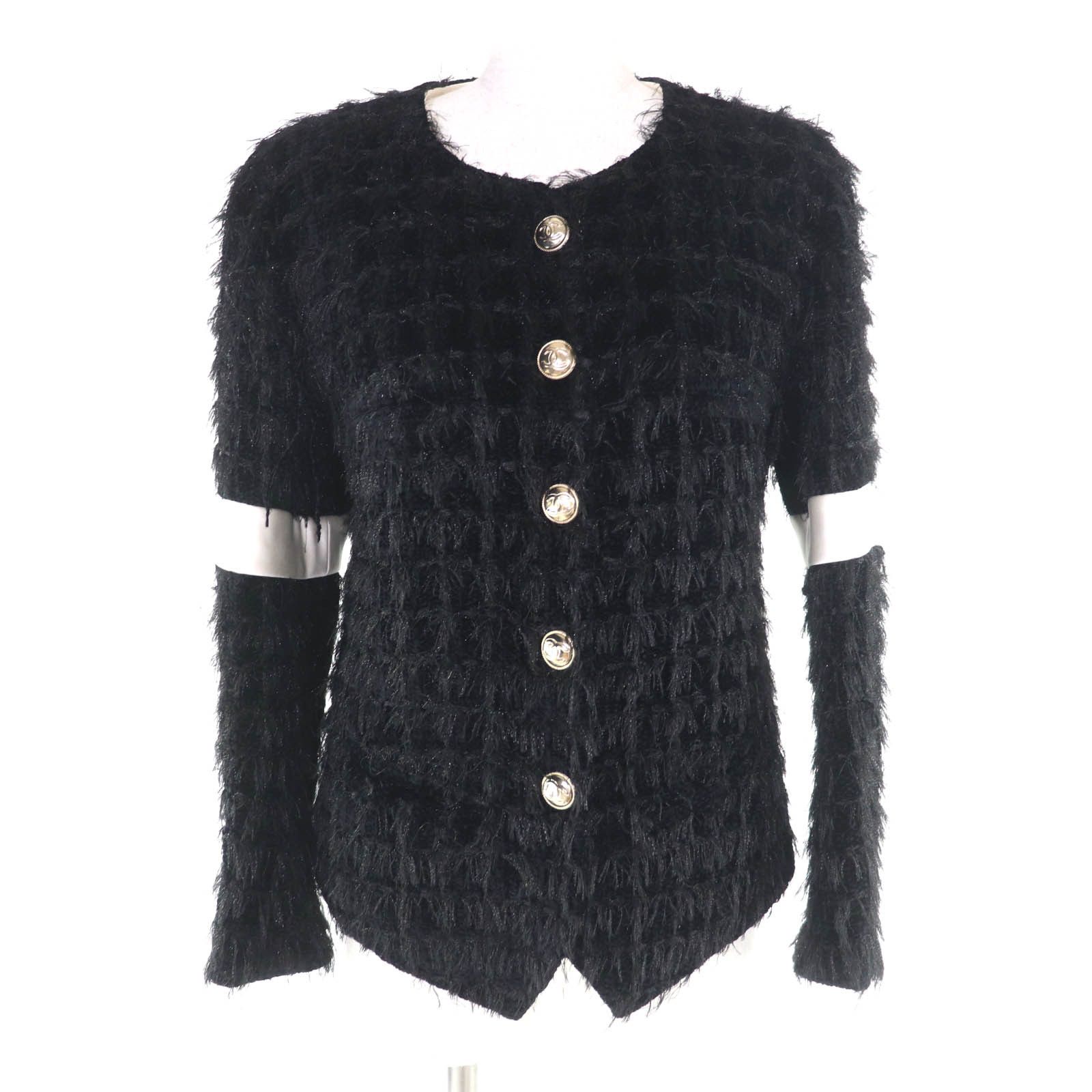 Chanel Chanel Chanel Collarless Viscose Jacket Textile Outerwear P65274V61200 DUTY FREE for USA Size ONE SIZE - 1 Thumbnail