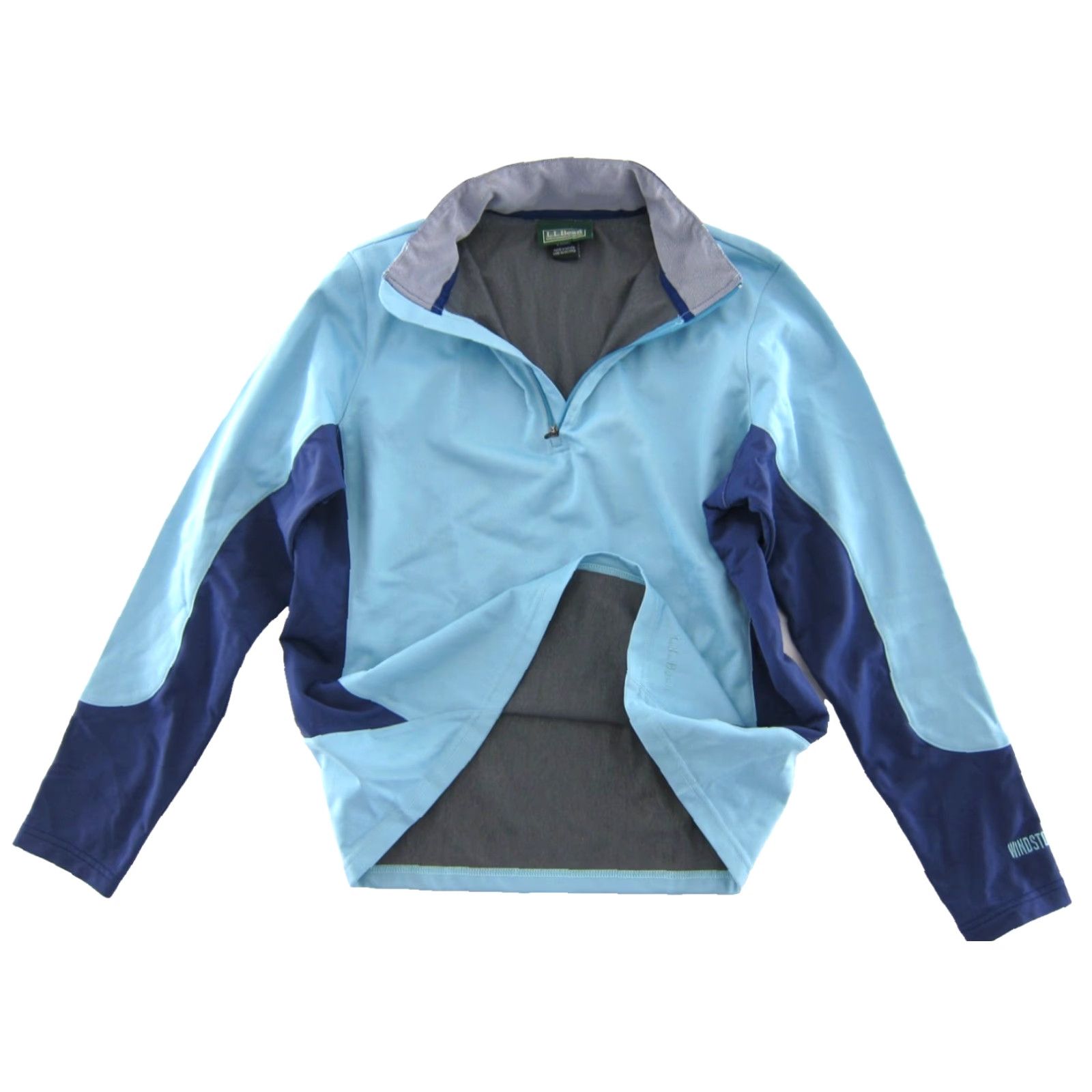 Vintage L.L. Bean Blue Nylon Stretch Pullover 1/4 Zip Long Sleeve Windstopper Jacket M Size M / US 6-8 / IT 42-44 - 2 Thumbnail