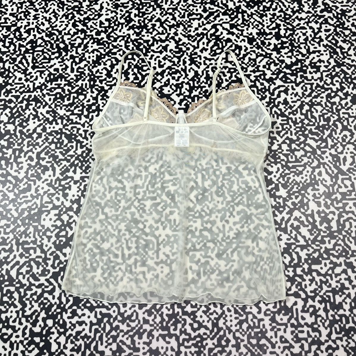 Japanese Brand Vintage Y2K Japanese Mesh Floral Sexy Retro Style Tank Top Size M / US 6-8 / IT 42-44 - 11 Thumbnail