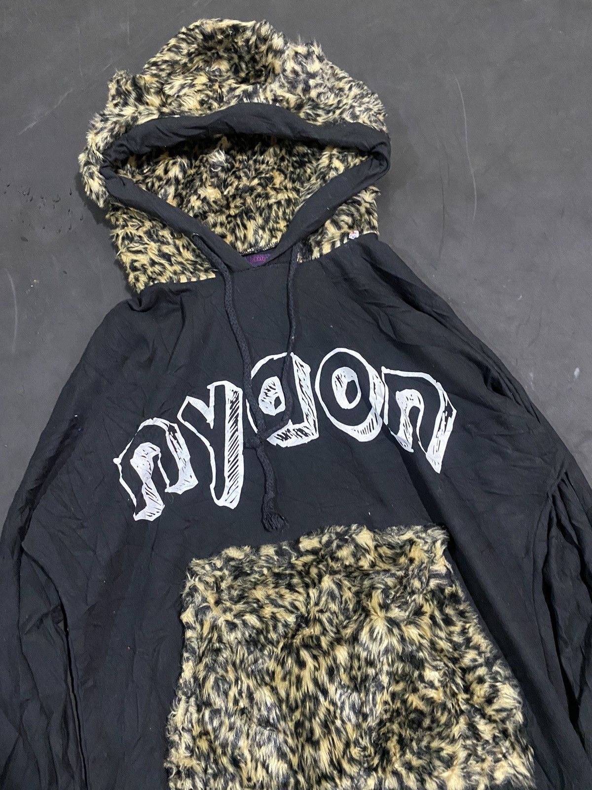 image of Beauty Beast x Hysteric Glamour Japanese Archived Furhoodie Leopard Styled Kmrii Goa in Black (Size