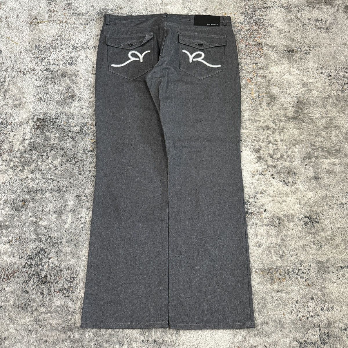 Japanese Brand × Rocawear × Vintage Crazy Vintage y2k Rocawear baggy wide leg embroidered jeans Size US 38 / EU 54 - 1 Thumbnail