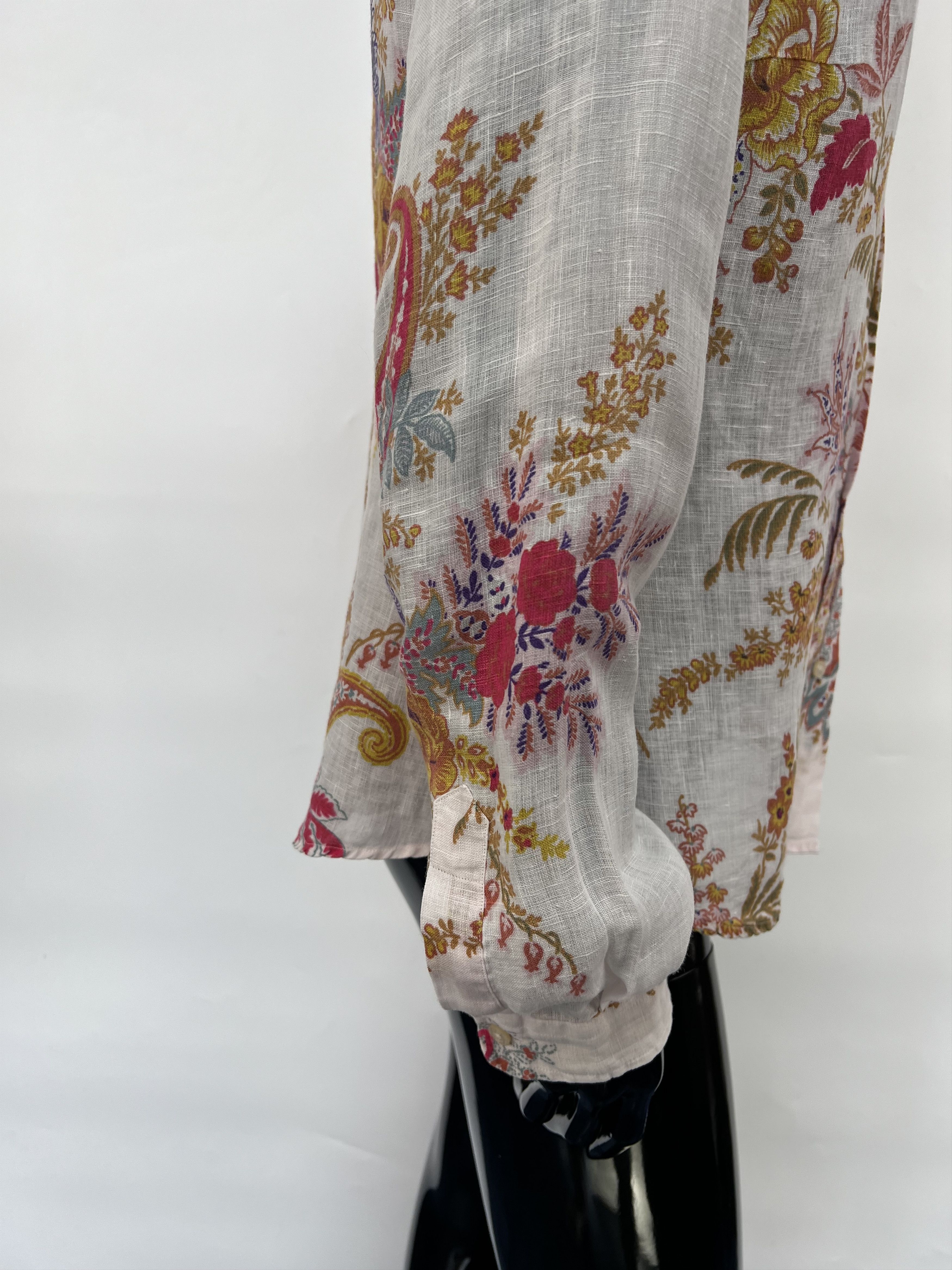 Etro Etro Women's Linen Paisley Long Sleeve Button Up Shirt Size M / US 6-8 / IT 42-44 - 8 Thumbnail