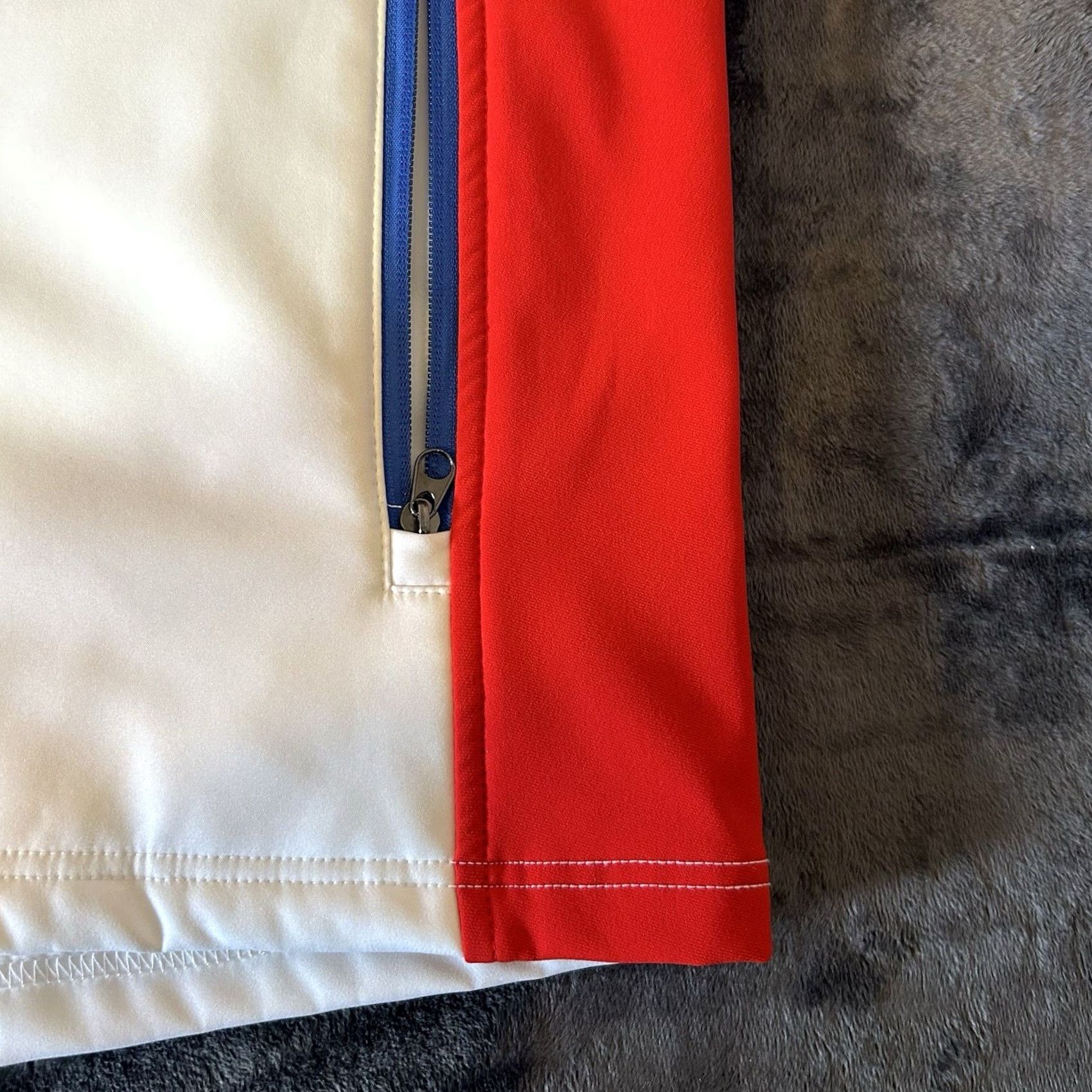 NBA VINTAGE Mobile 1 Racing Coat Jacket Men XL Full Zip Red White Blue NBA Logo Embroidered Size US XL / EU 56 / 4 - 7 Thumbnail
