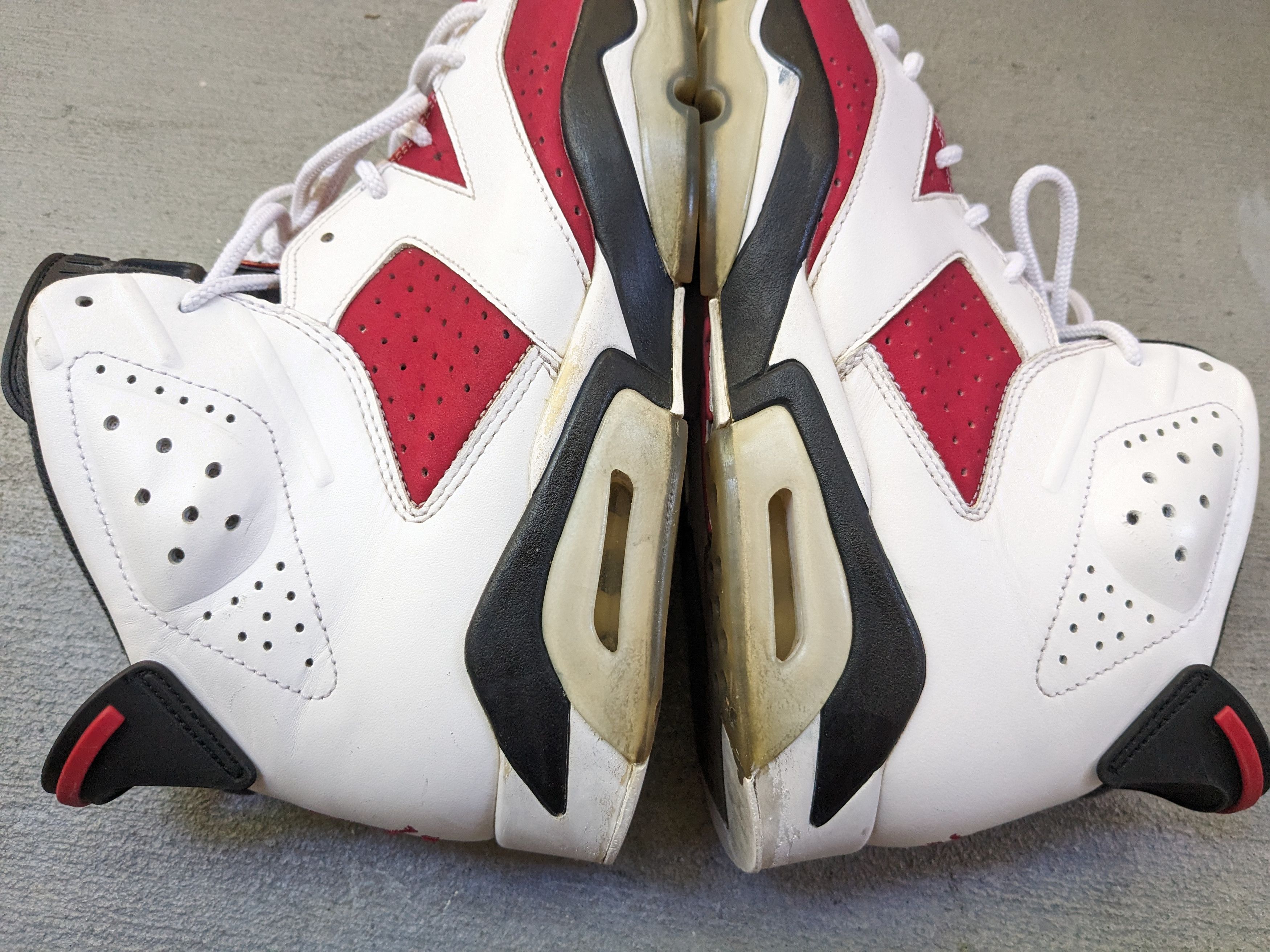 Nike Air Jordan 6 Retro Carmine 10.5 Red White 384664-160