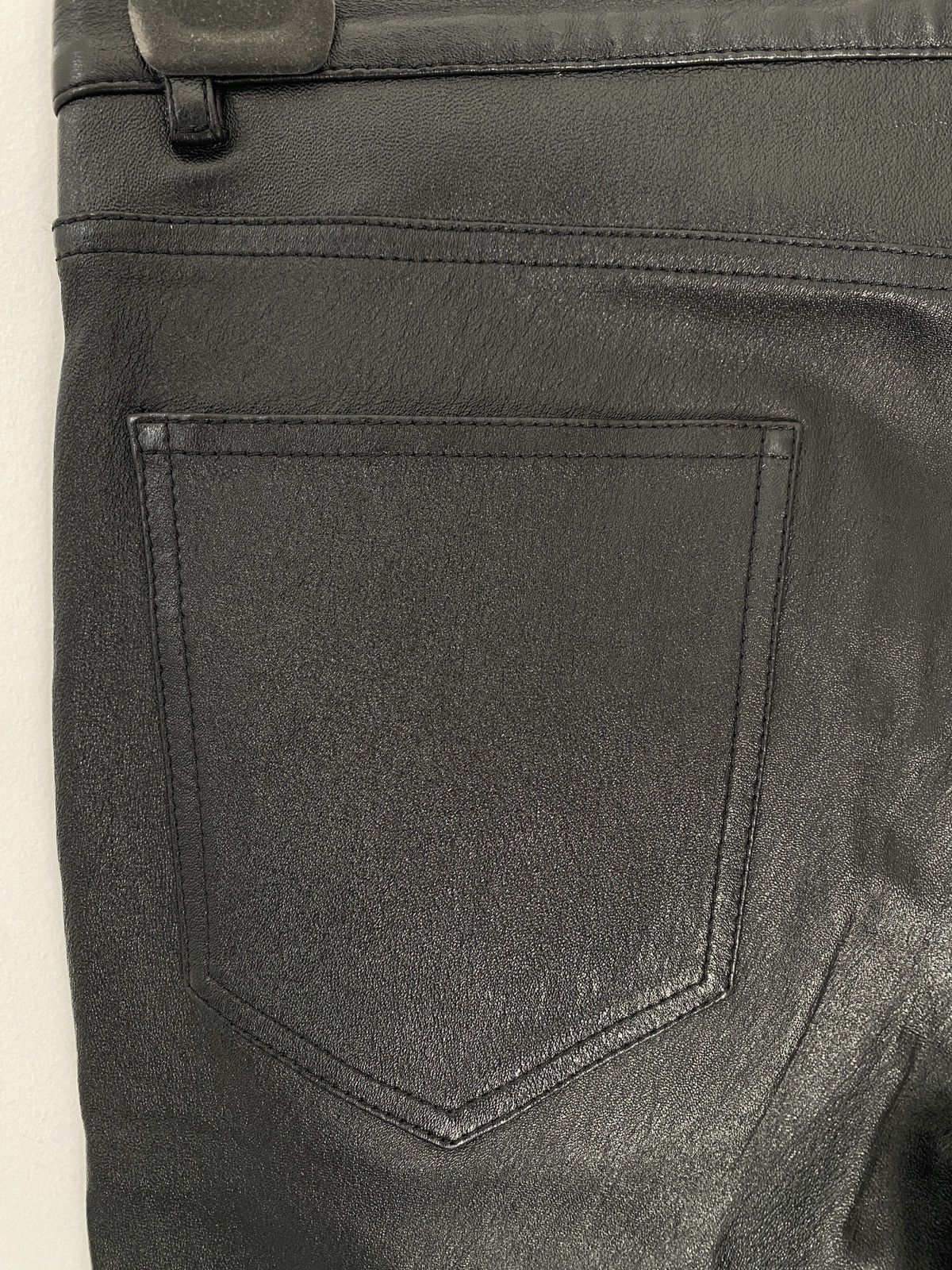 Saint Laurent Paris Saint Laurent Paris Skinny Lambskin Leather Trousers 50 Size US 34 / EU 50 - 6 Thumbnail