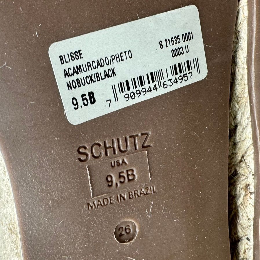 SCHUTZ NEW Schutz Blisse Nubuck Black Chunky Platform Sandal Size US 9.5 / IT 39.5 - 12 Thumbnail