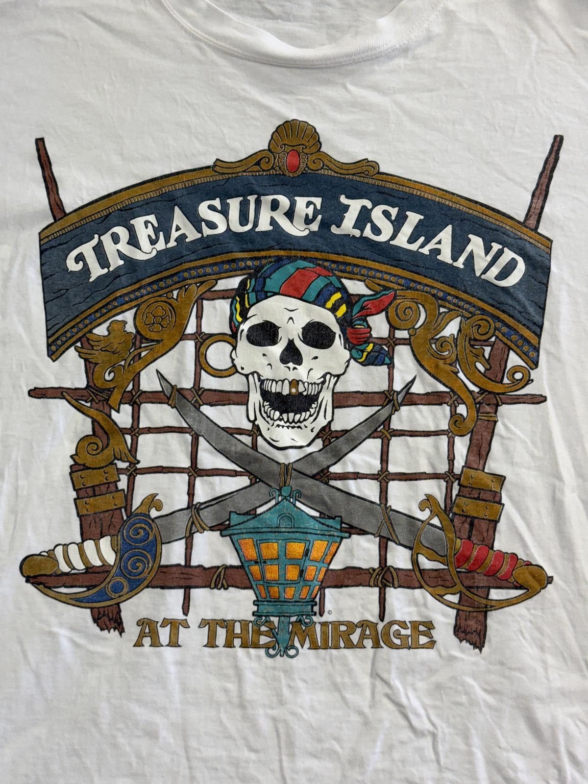 Jerzees Vintage Treasure Island at the Mirage T-shirt Las Vegas - L Size US L / EU 52-54 / 3 - 3 Thumbnail