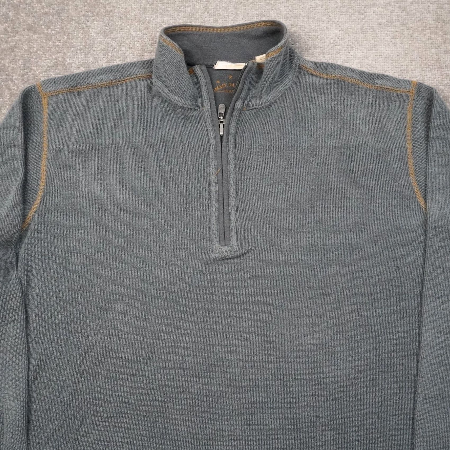 Tommy Bahama Tommy Bahama Reversible 1/4 Zip Mens 2XL Gray Long Sleeve Pullover Sweatshirt Size US XXL / EU 58 / 5 - 7 Thumbnail
