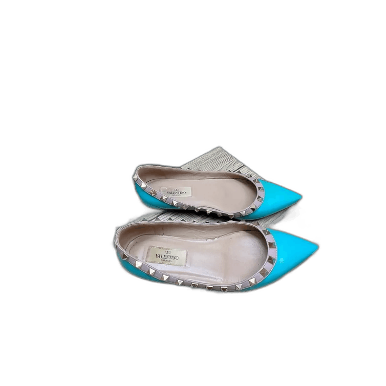 Valentino Valentino Blue Flat Shoes Size 35 Size US 5 / EU 37 - 1 Thumbnail