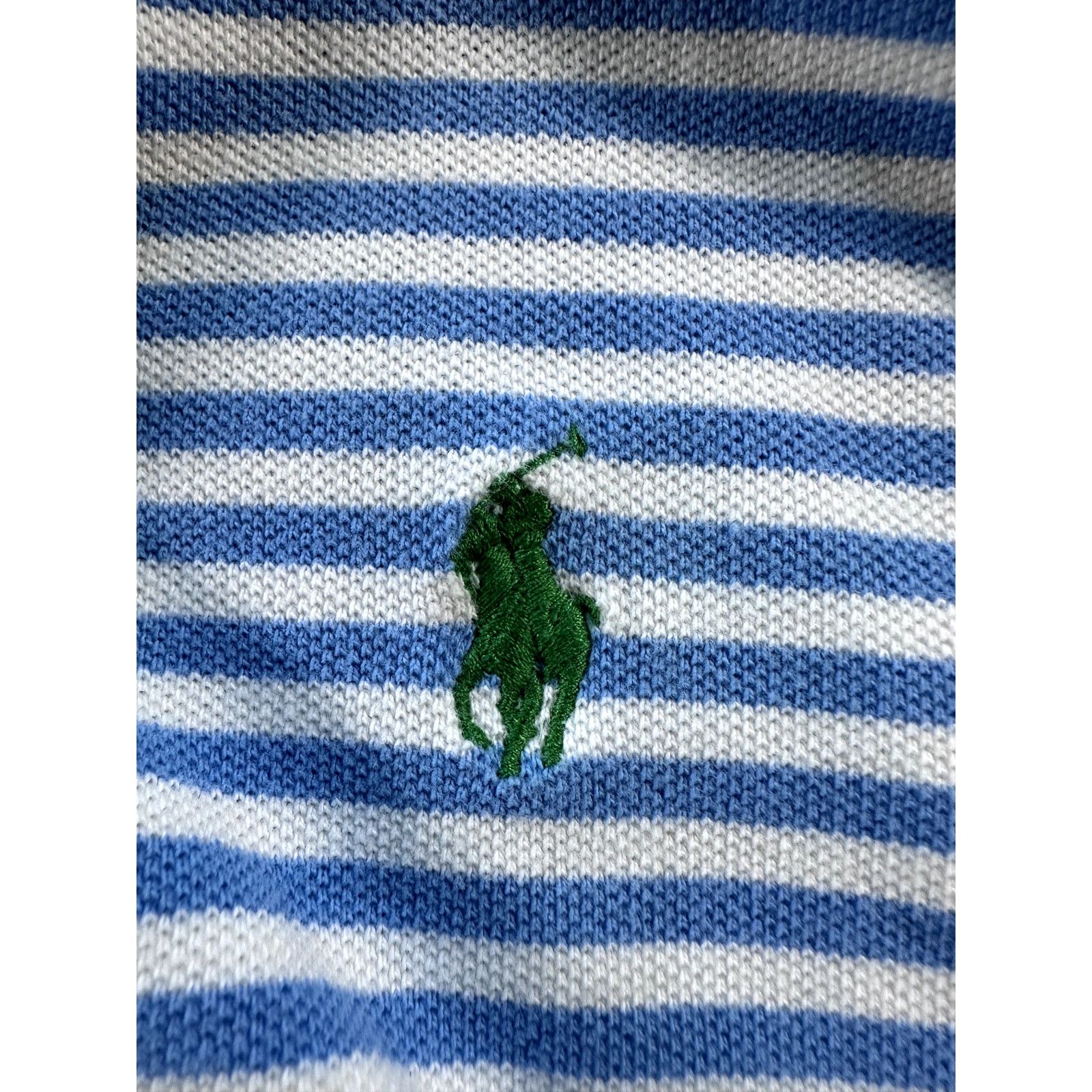 Polo Ralph Lauren Polo Ralph Lauren Blue Wht Striped Classic Fit Polo Shirt XL Size US XL / EU 56 / 4 - 3 Thumbnail