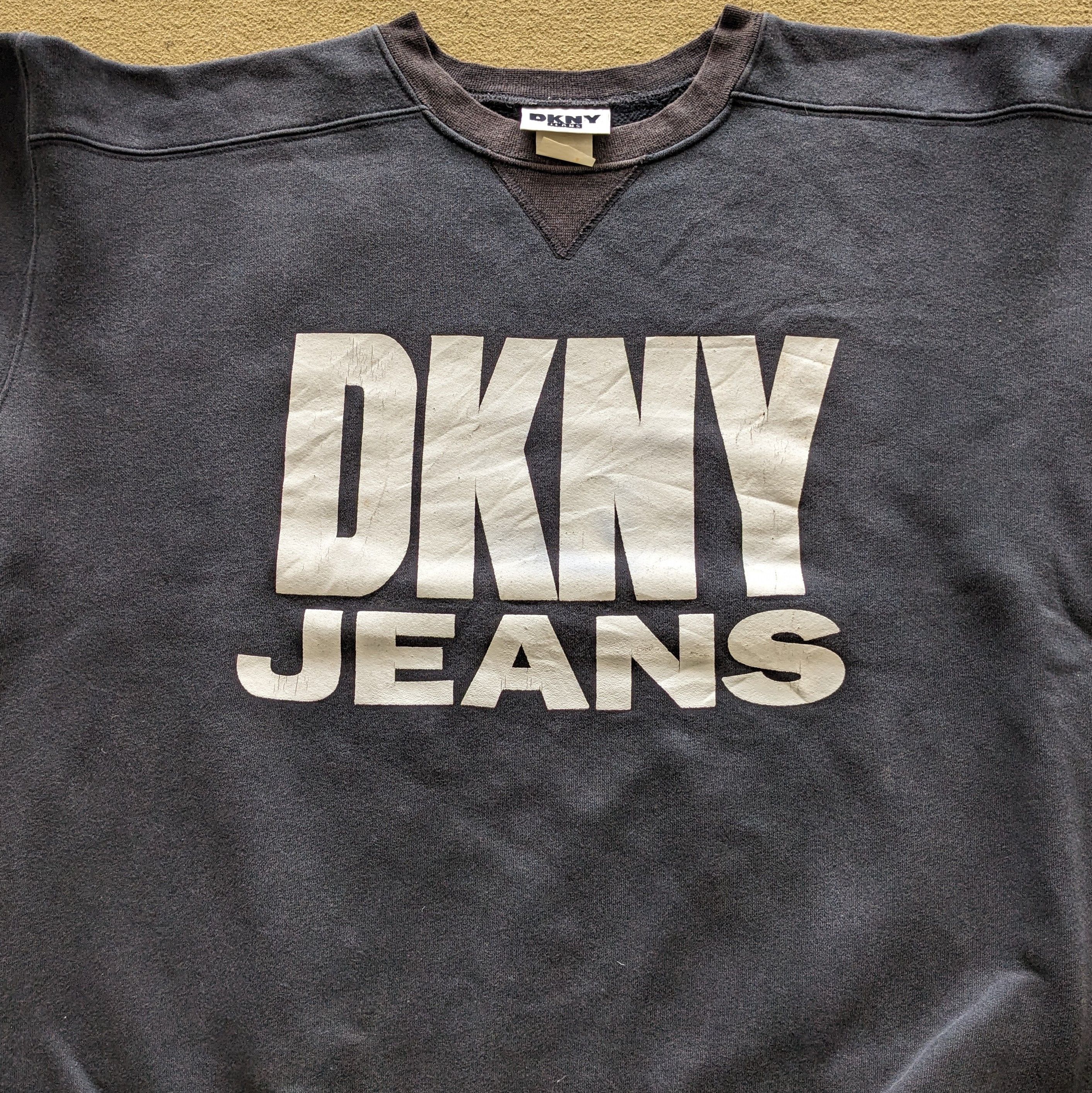 DKNY Vintage DKNY JEANS Big Logo Sweatshirt Size US XL / EU 56 / 4 - 2 Thumbnail