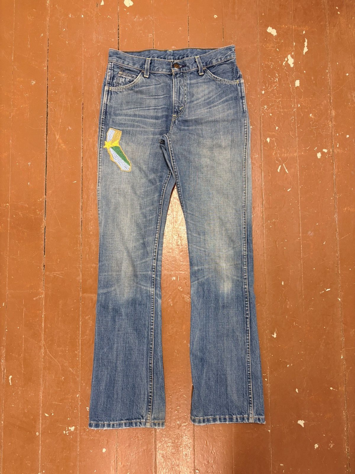 Levi's Vintage Clothing LVC Embroidered Orange Tabs Made In USA Size 28" / US 6 / IT 42 - 1 Thumbnail