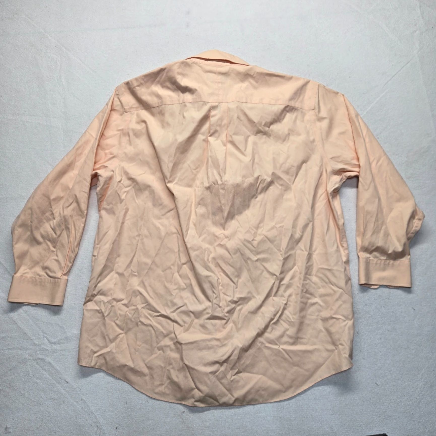 Vintage VINTAGE Meeting Street Orange Pinstripe Dress Shirt Men’s 18 34/35 80s Button Collar Long Sleeve Wrinkle-Resistant Size US XXL / EU 58 / 5 - 7 Thumbnail