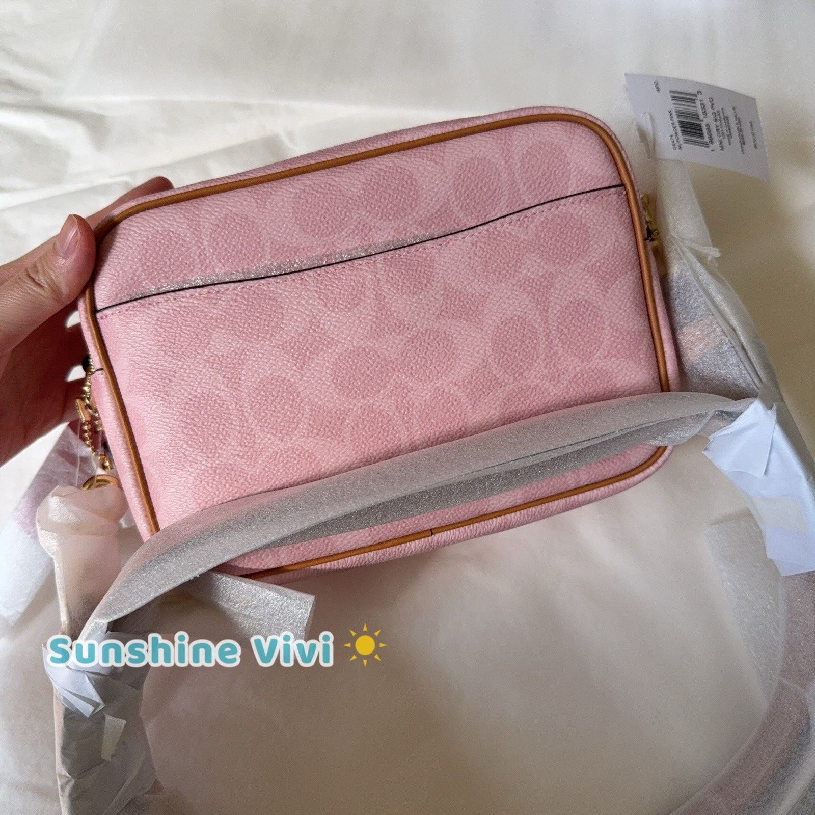 Coach NWT Coach CEK74 Mini Carey Crossbody Bag Charms Powder Pink Size ONE SIZE - 3 Thumbnail