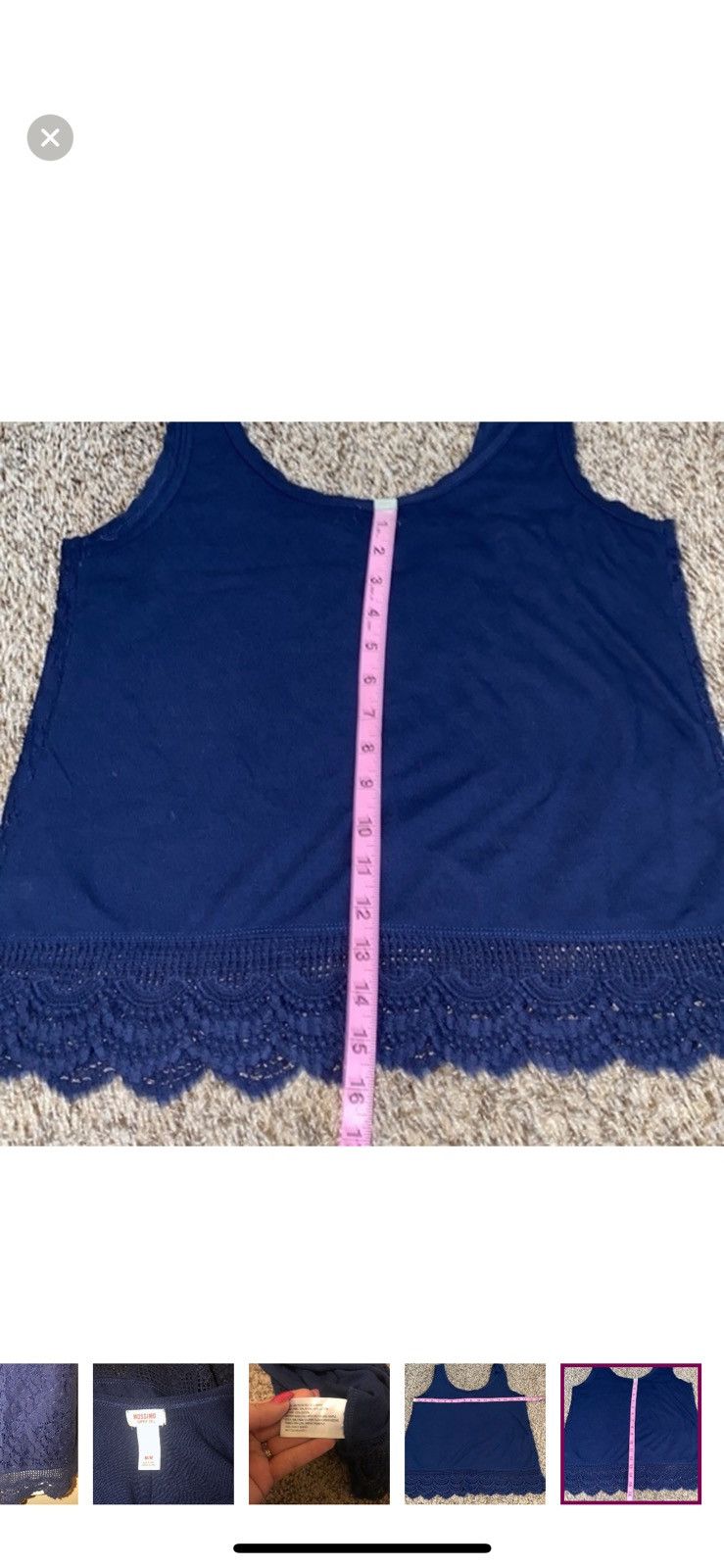 Mossimo Mossimo medium navy lace tank top Size M / US 6-8 / IT 42-44 - 6 Thumbnail