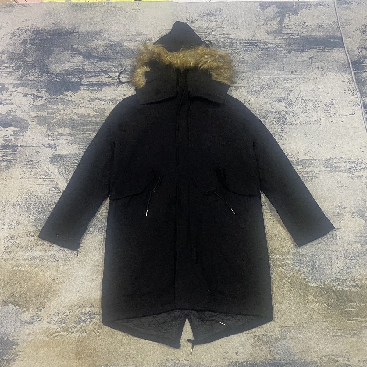 Vintage Vintage Temption Fluffy Fish Tail Black Military Jacket Size US M / EU 48-50 / 2 - 1 Thumbnail
