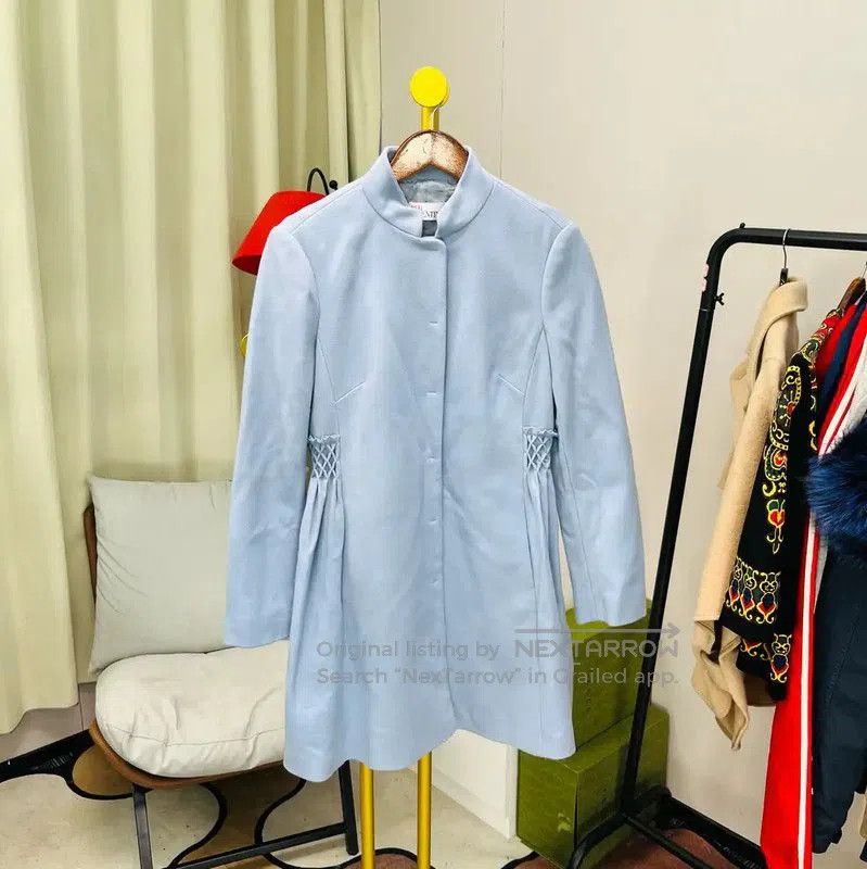 Valentino Valentino Blue Cotton Women's Coat . Size XL / US 12-14 / IT 48-50 - 1 Thumbnail