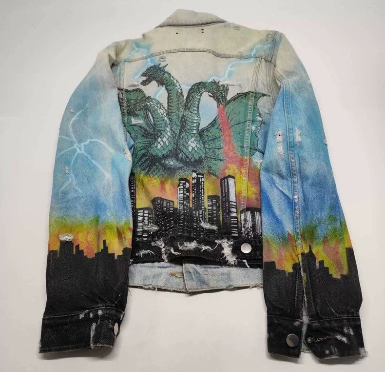 Amiri AmiriCity Monster Three-headed Dragon Denim Jacket 2503-Nex Size US S / EU 44-46 / 1 - 2 Thumbnail