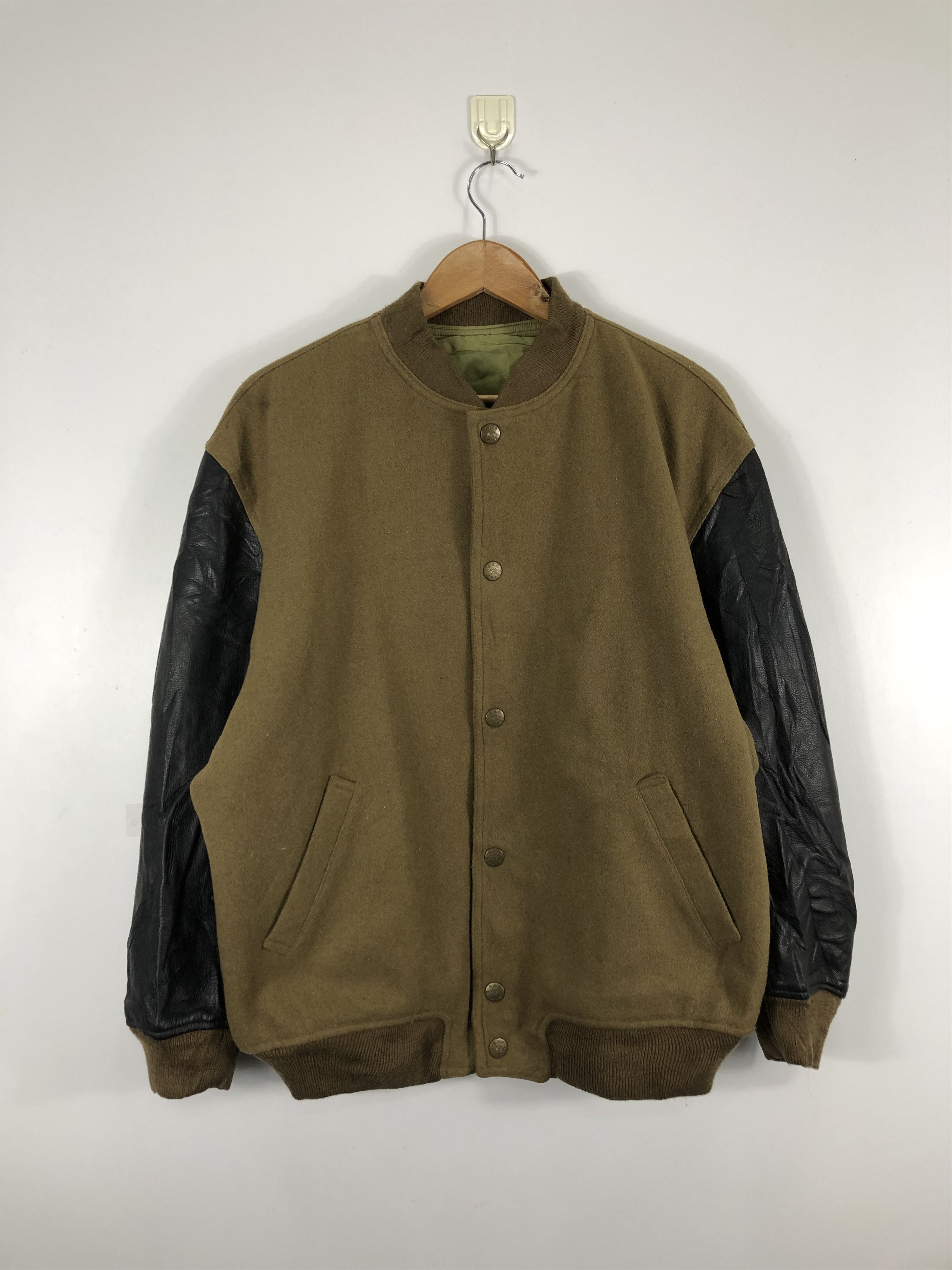 Japanese Brand Vintage 90s Sab Street Varsity Jacket Leather V0251 Size US L / EU 52-54 / 3 - 3 Thumbnail