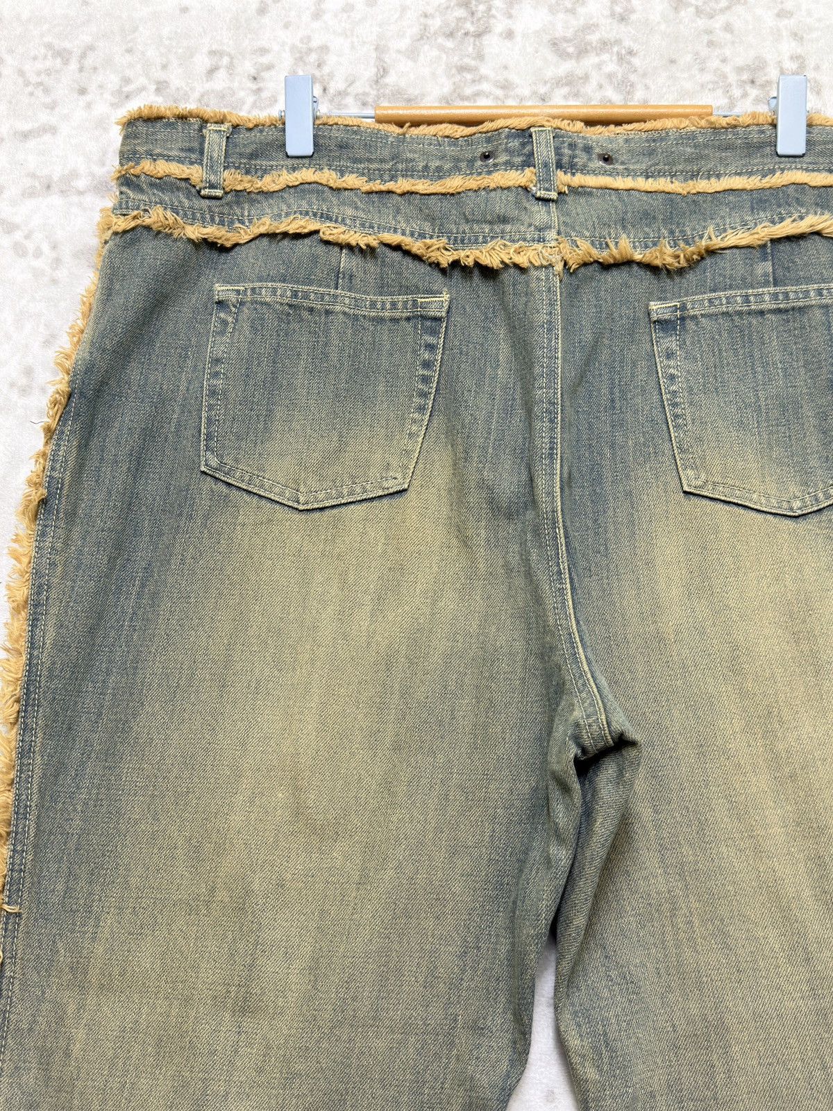 Tornado Mart Livre Claire Mudwash Fur Trim Bootcut Denim Jeans Size US 40 / EU 56 - 10 Thumbnail
