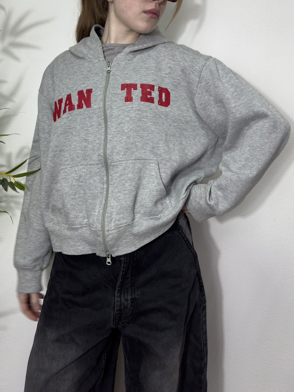 Vintage WANTED NO BOUNDARIES BOXY FIT ZIP HOODIE Size M / US 6-8 / IT 42-44 - 2 Thumbnail