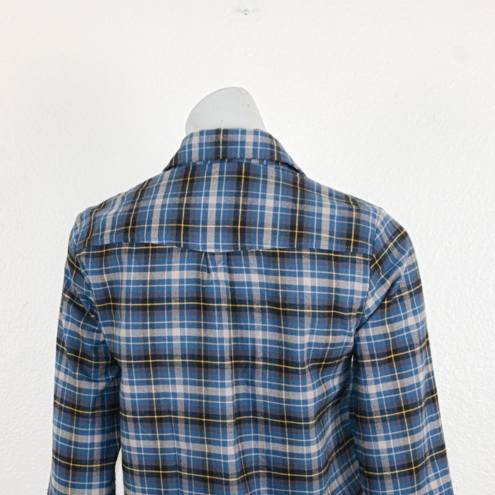 A.P.C. A.P.C. Blue Plaid Button up Flannel Shirt 100% Cotton Size XS / US 0-2 / IT 36-38 - 10 Thumbnail