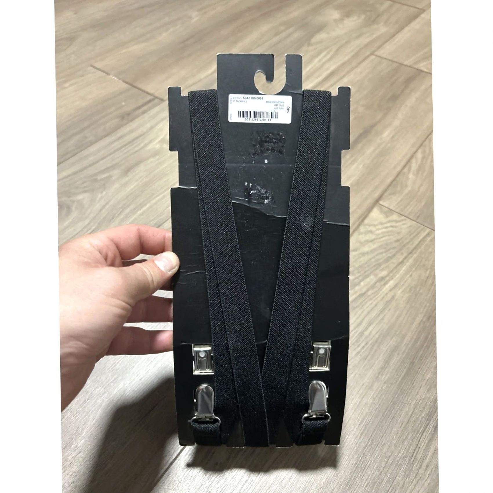 Vintage J. Ferrar JF Black Adjustable Elastic Suspenders Casual Preppy One Size Men Clips Suspenders Size 44L - 4 Thumbnail