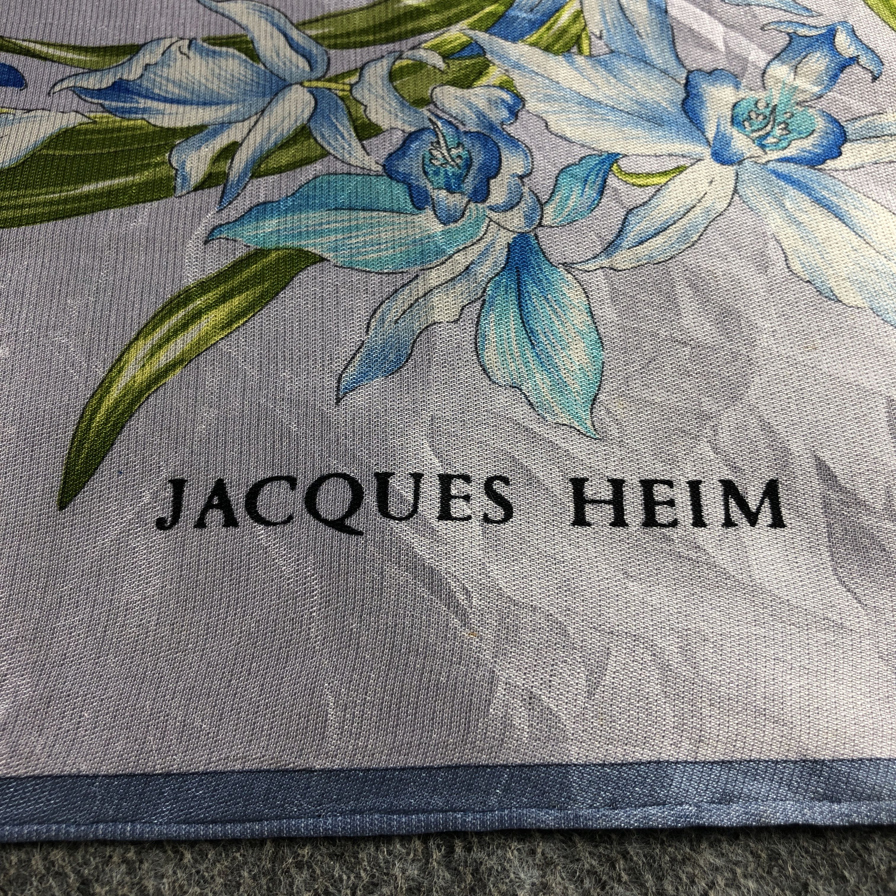 Japanese Brand Vintage Jacques Heim Floral Silk Scarf M1174 Size ONE SIZE - 4 Thumbnail
