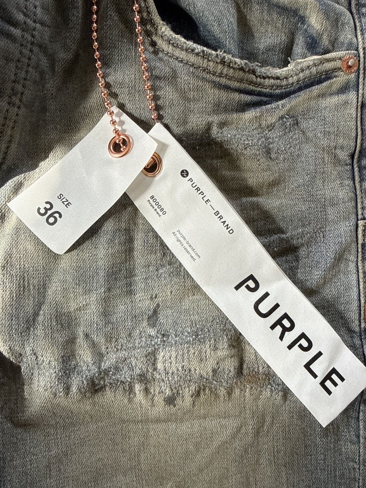 Purple Brand Purple Indigo Oil Repair Jeans Size US 36 / EU 52 - 8 Thumbnail
