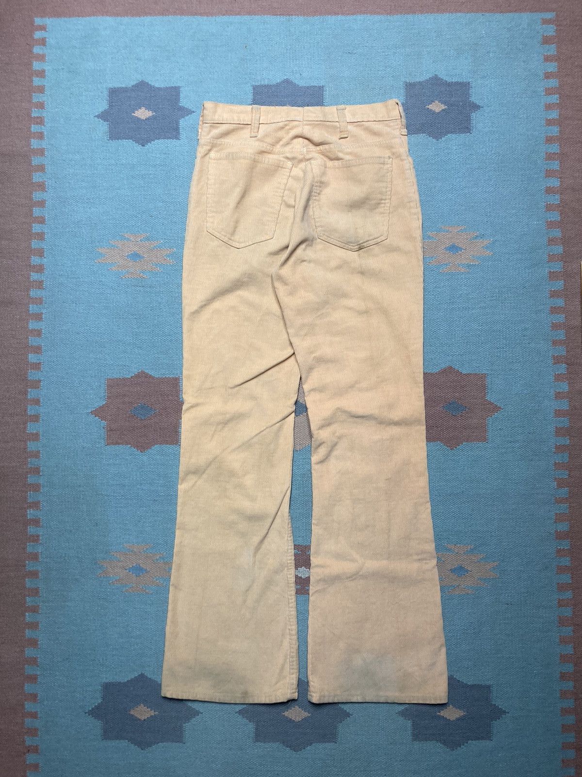 Vintage 70s corduroy bell bottom pants flare JCPenney hippie 30x33 Size 30" / US 8 / IT 44 - 1 Thumbnail