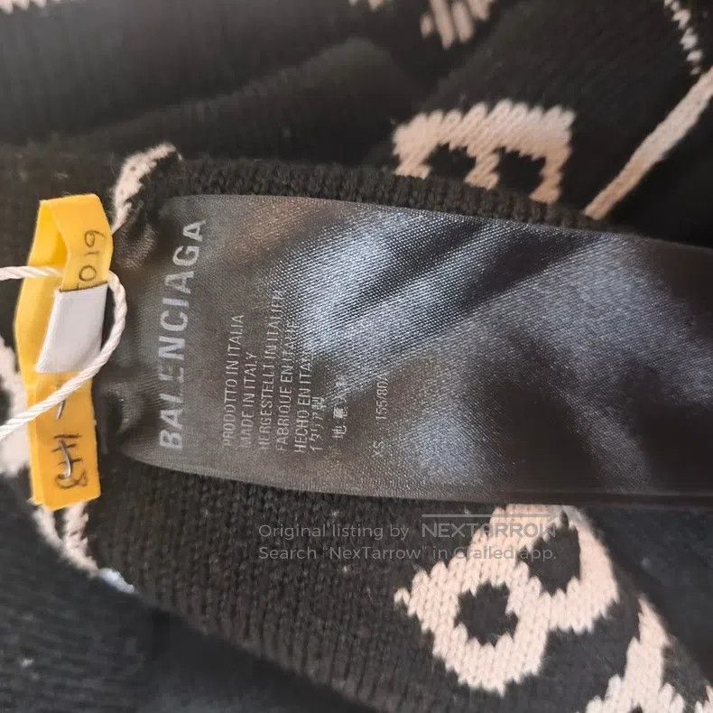 Balenciaga Balenciaga Cashmere Full Print Logo Long Sweater Size XS W Size US XS / EU 42 / 0 - 4 Thumbnail