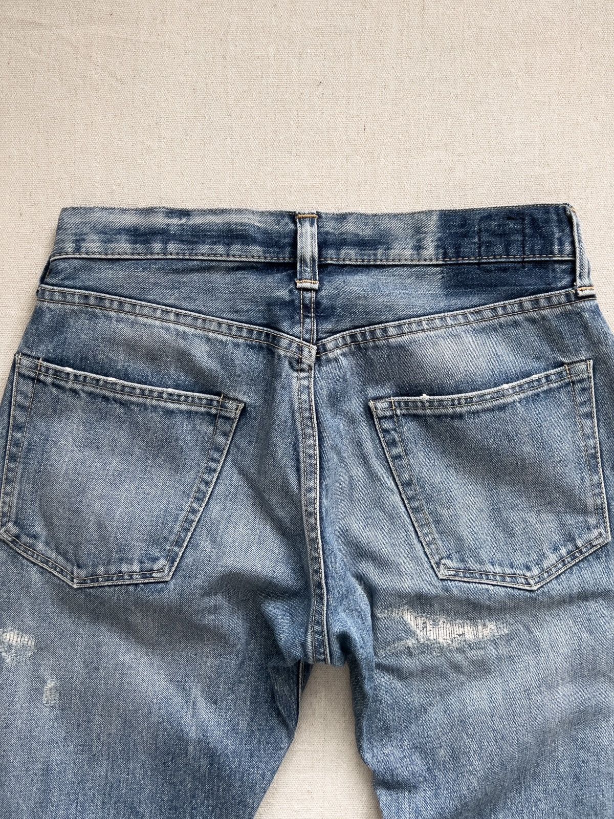 BRU NA BOINNE Bru Na Boinne Distressed Japanese Denim 30” Size US 30 / EU 46 - 8 Thumbnail