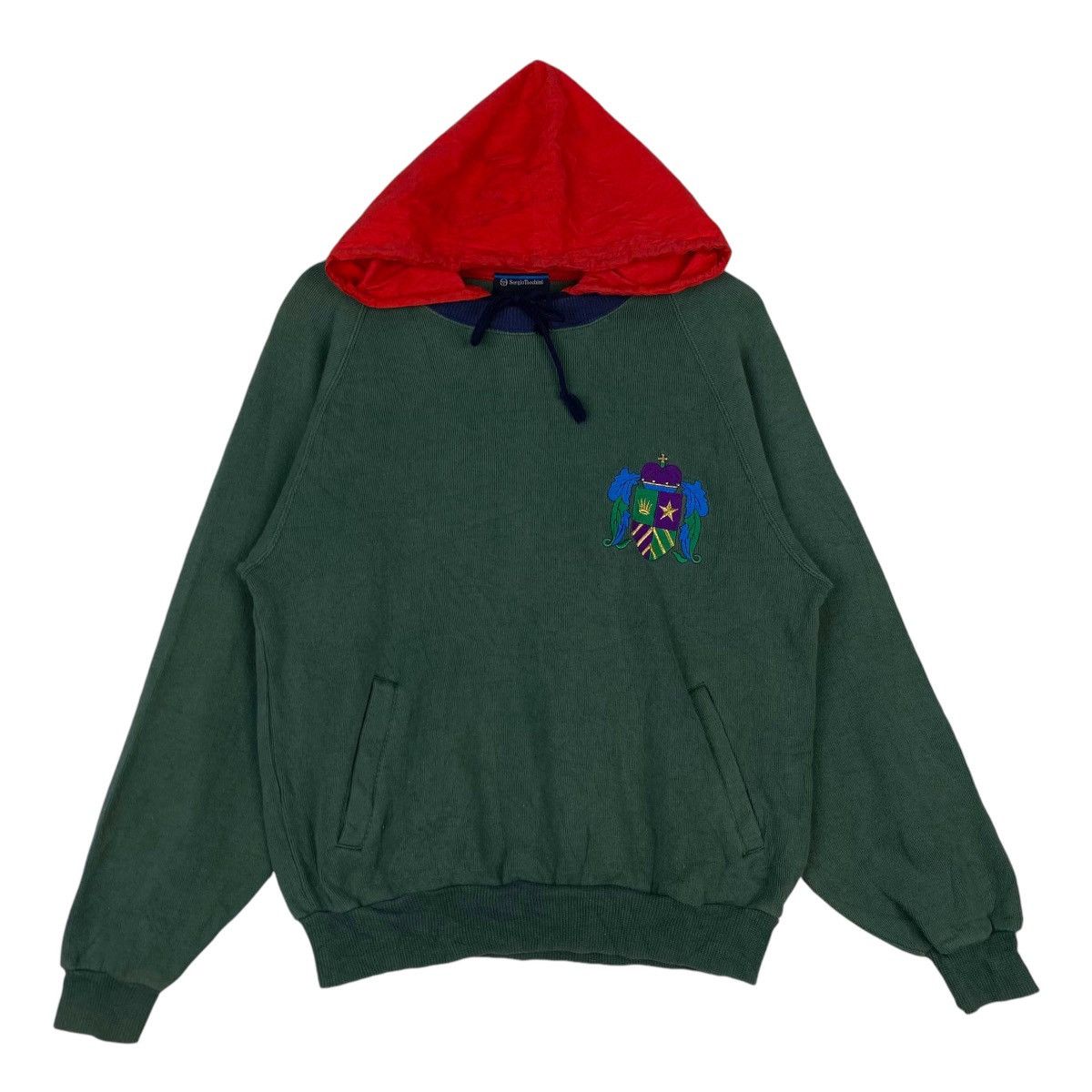 Sergio Tacchini × Vintage Vintage Sergio Ticchini Small Embroidered Logo Hoodie Green Size US L / EU 52-54 / 3 - 1 Thumbnail