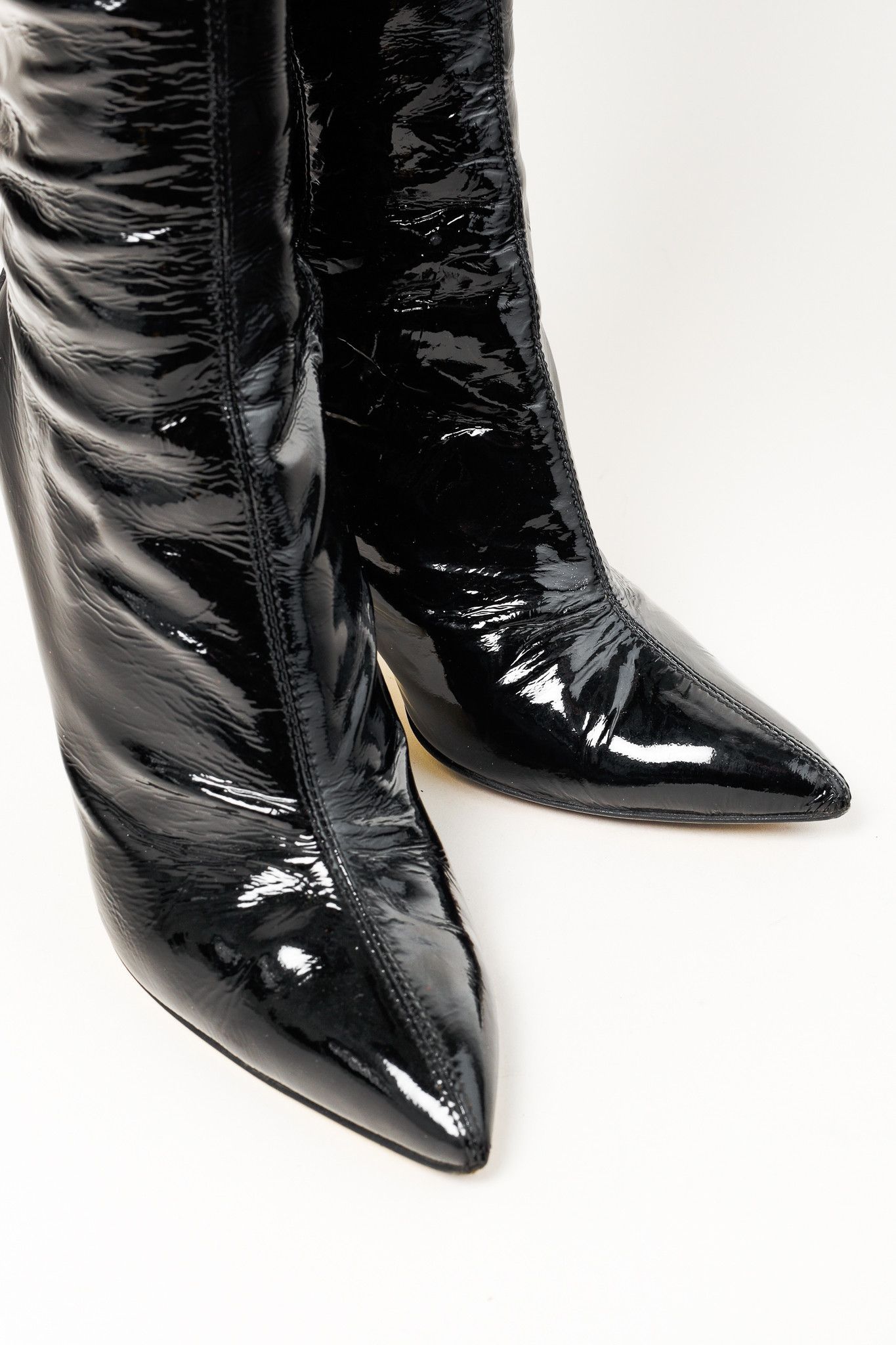 Roberto Cavalli Roberto Cavalli Patent Leather Snake-Heads Stiletto Boot Size US 9.5 / IT 39.5 - 7 Thumbnail