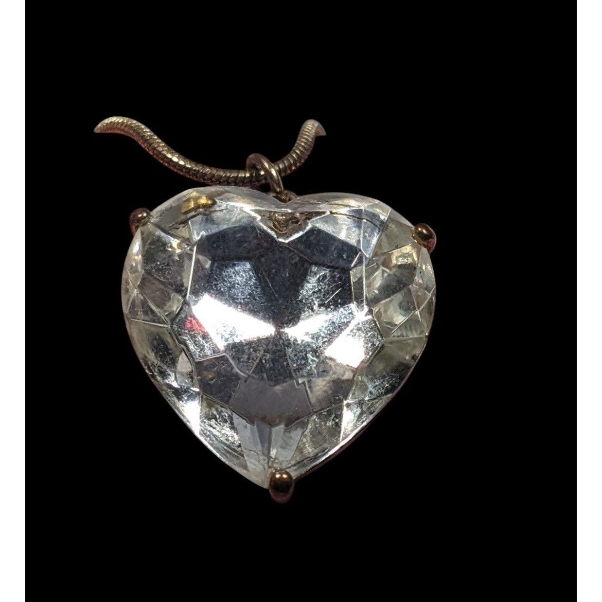 Other Coquette Glam Chunky Heart Gemmed Pendant Necklace Size ONE SIZE - 7 Thumbnail