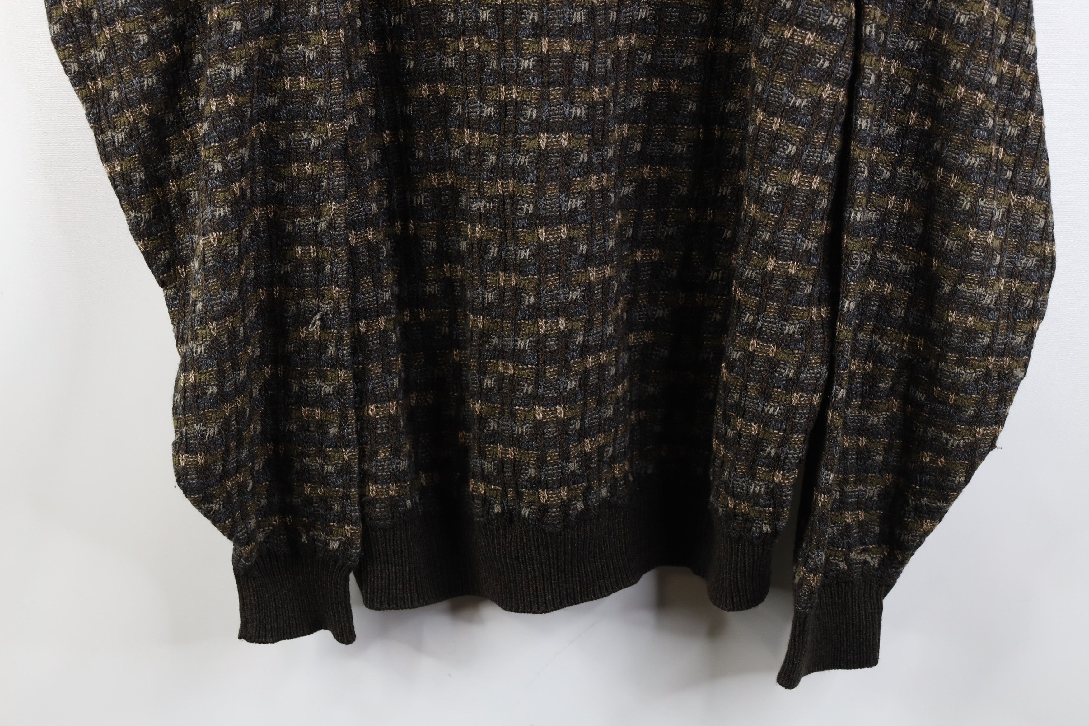 Vintage Vintage 90s Streetwear Ribbed Knit Sweater Earth Tone Size US L / EU 52-54 / 3 - 3 Thumbnail