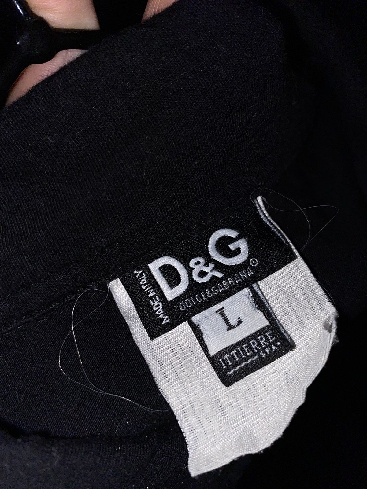 Dolce & Gabbana Designer Luxury Black Dolce & Gabbana Big logo polo shirt Size US L / EU 52-54 / 3 - 5 Thumbnail