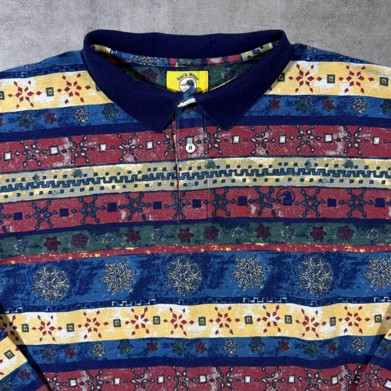 Vintage VINTAGE Duck Head Polo Shirt XL Multicoloured Long Sleeve Shirt Mens Size US XL / EU 56 / 4 - 4 Thumbnail