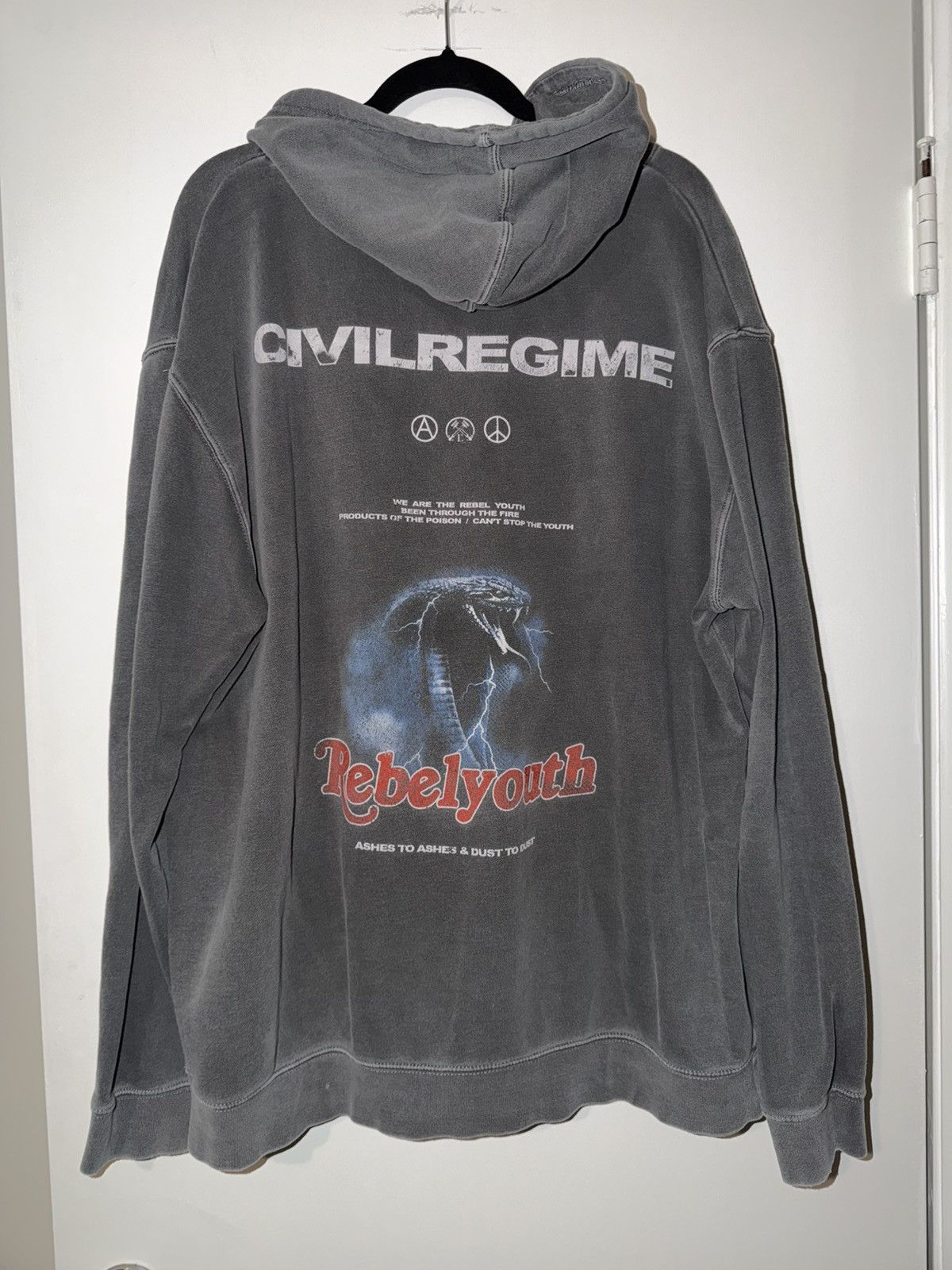 Civil Regime Civil Regime Thunder Cobra Hoodie Gray Size XL Size US XL / EU 56 / 4 - 7 Thumbnail