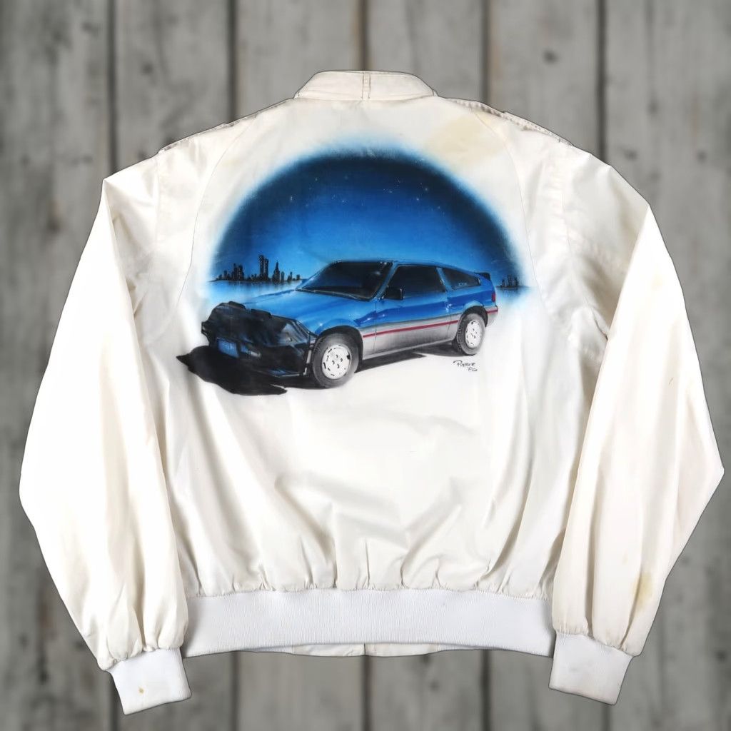 Honda VINTAGE Honda Air Brush CRX Racing Jacket Car JDM Size M Medium White 1980s Sportswear Mens Size US M / EU 48-50 / 2 - 1 Thumbnail