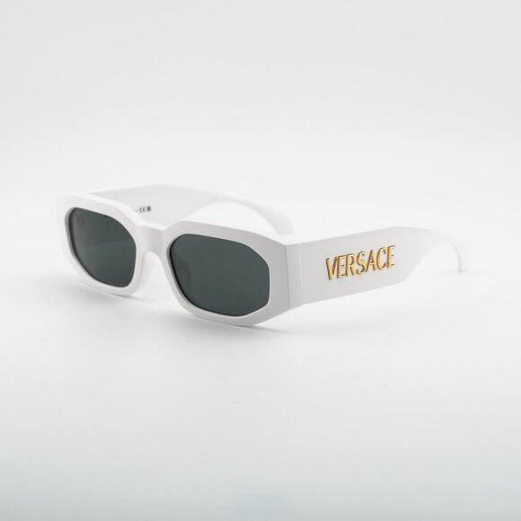 Versace Versace VE4489U 314/87 Sunglasses White Rectangle Frame Size ONE SIZE - 6 Thumbnail